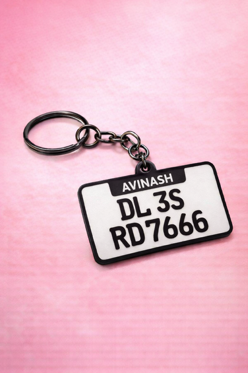 Customised Bike Number Plate Keychain