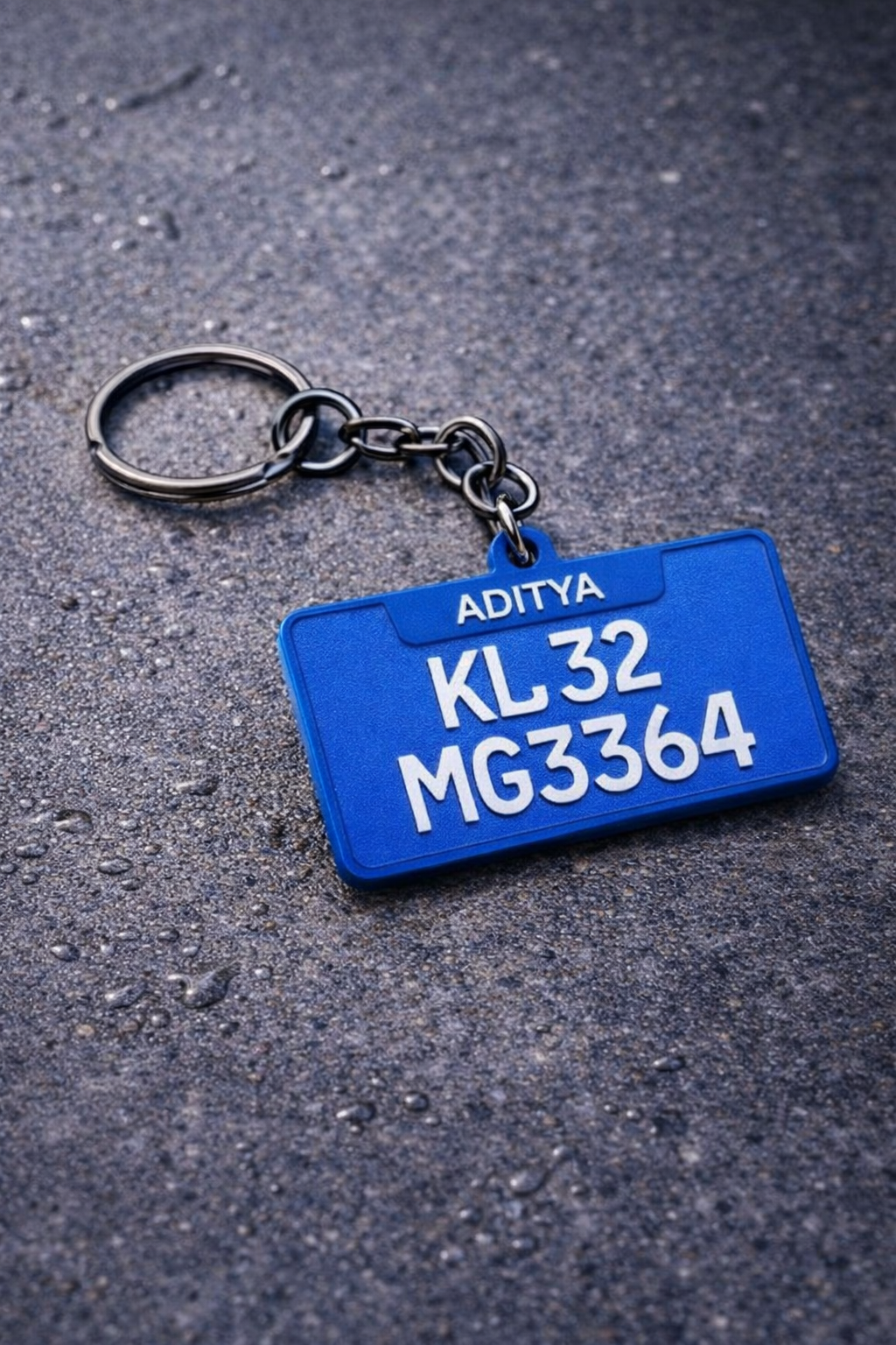 Customised Bike Number Plate Keychain