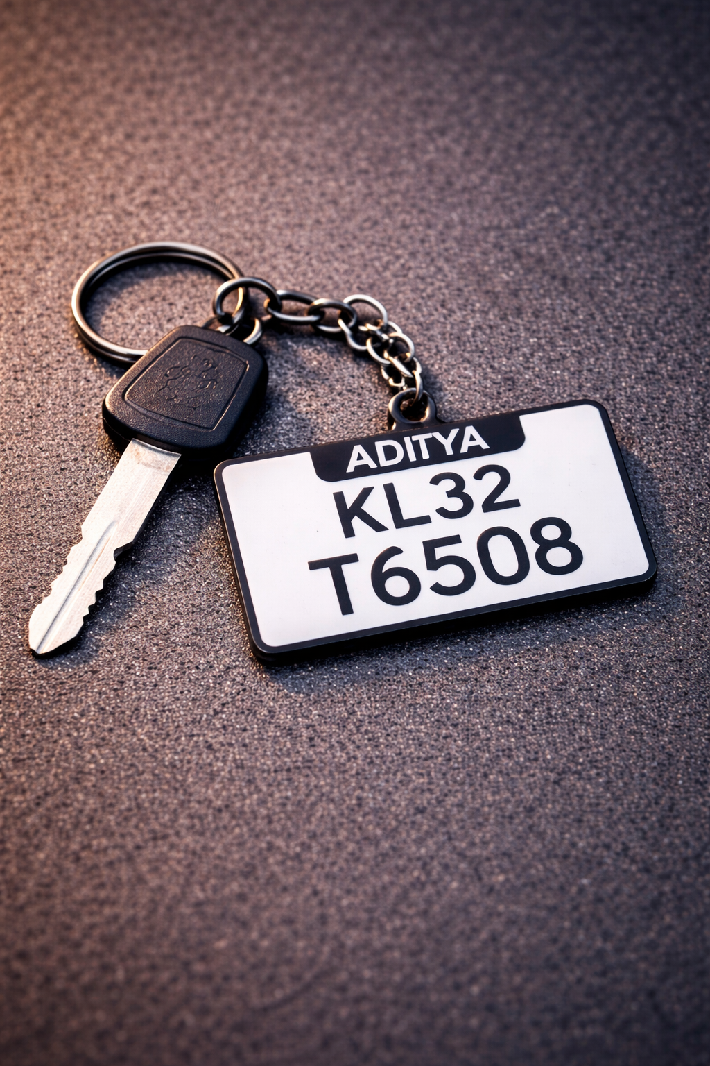 Customised Bike Number Plate Keychain