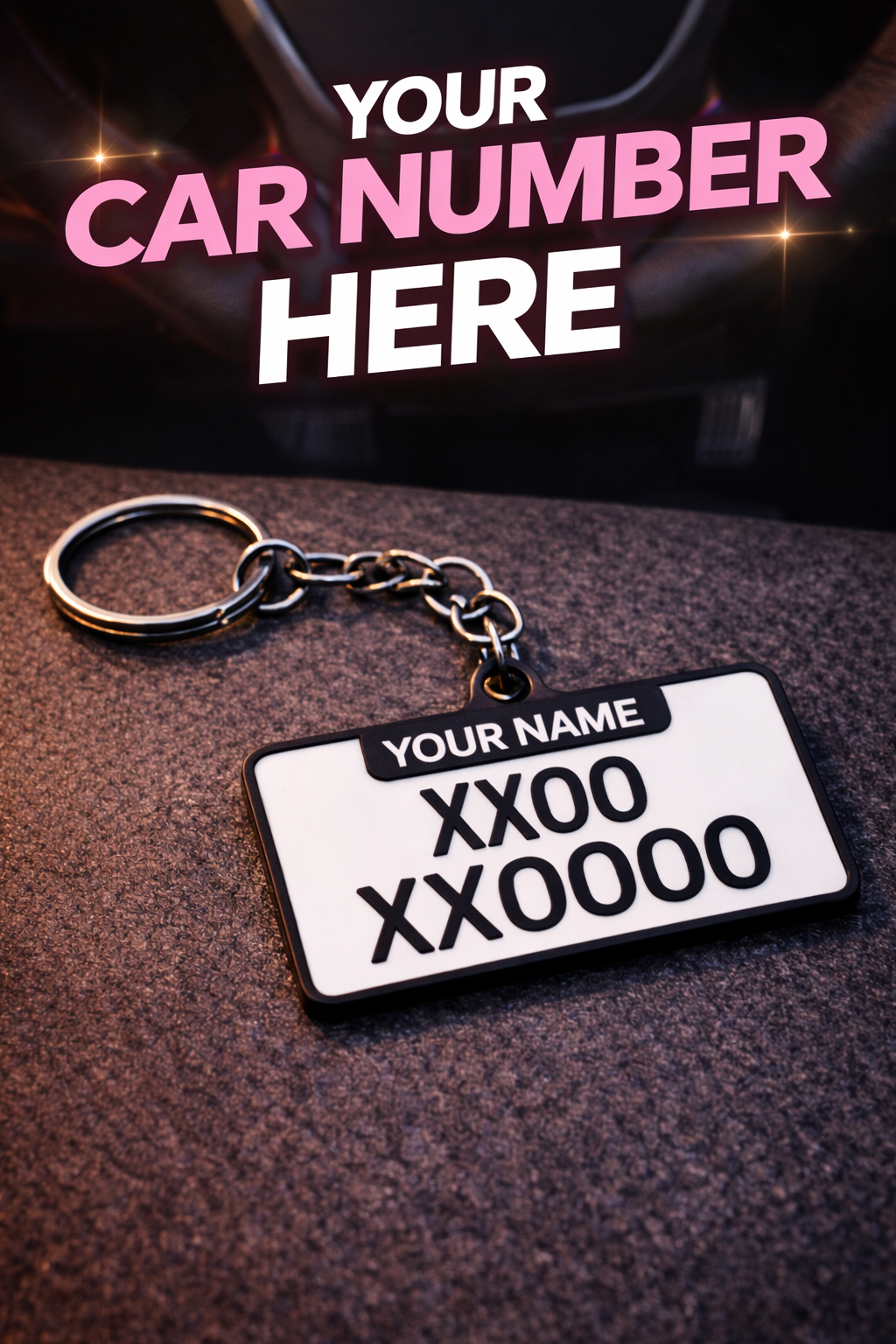 Customised Bike Number Plate Keychain