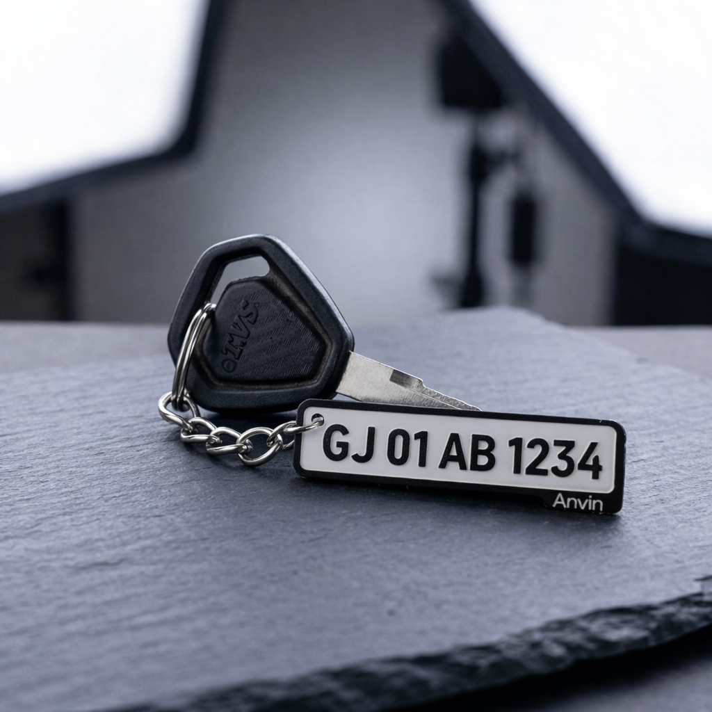 Customised Car Number Plate Keychain