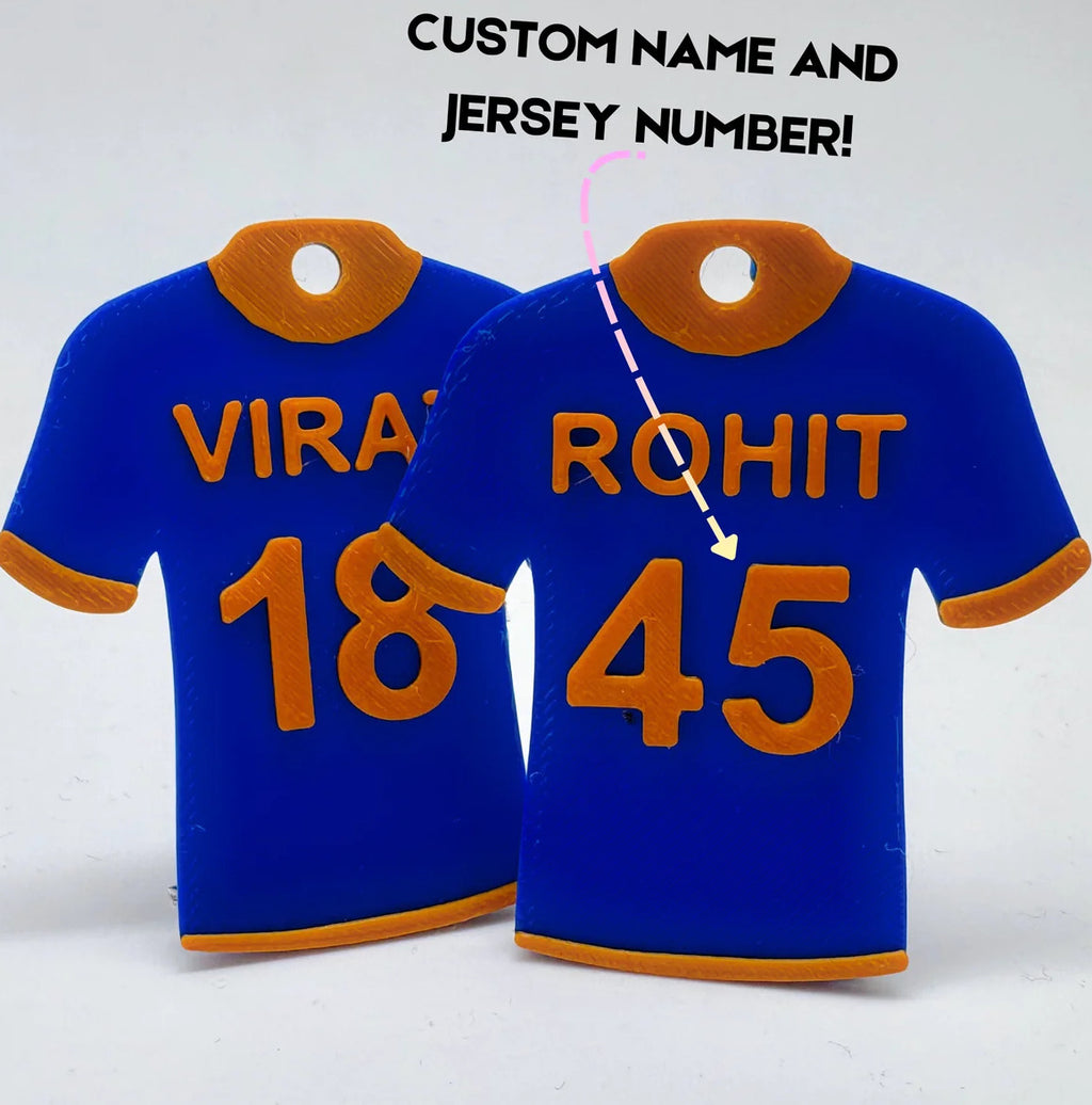 Customised Indian Jersey Keychain